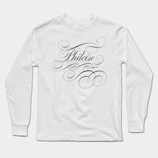 Philoise of Bridgerton, Eloise and Phillip in calligraphy Long Sleeve T-Shirt